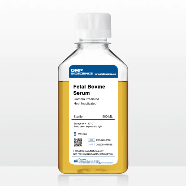 Fetal Bovine Serum (FBS) Gamma Irradiated and Heat Inactivated