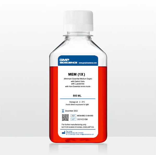 MEM 1X, with Earle's Salts, with L-Glutamine, with Non-Essential Amino Acids