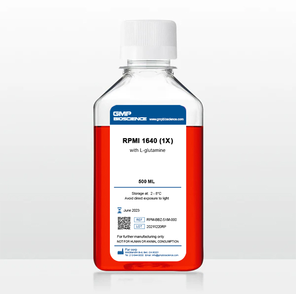 RPMI 1640 Medium (1X) liquid, with L-glutamine, without HEPES