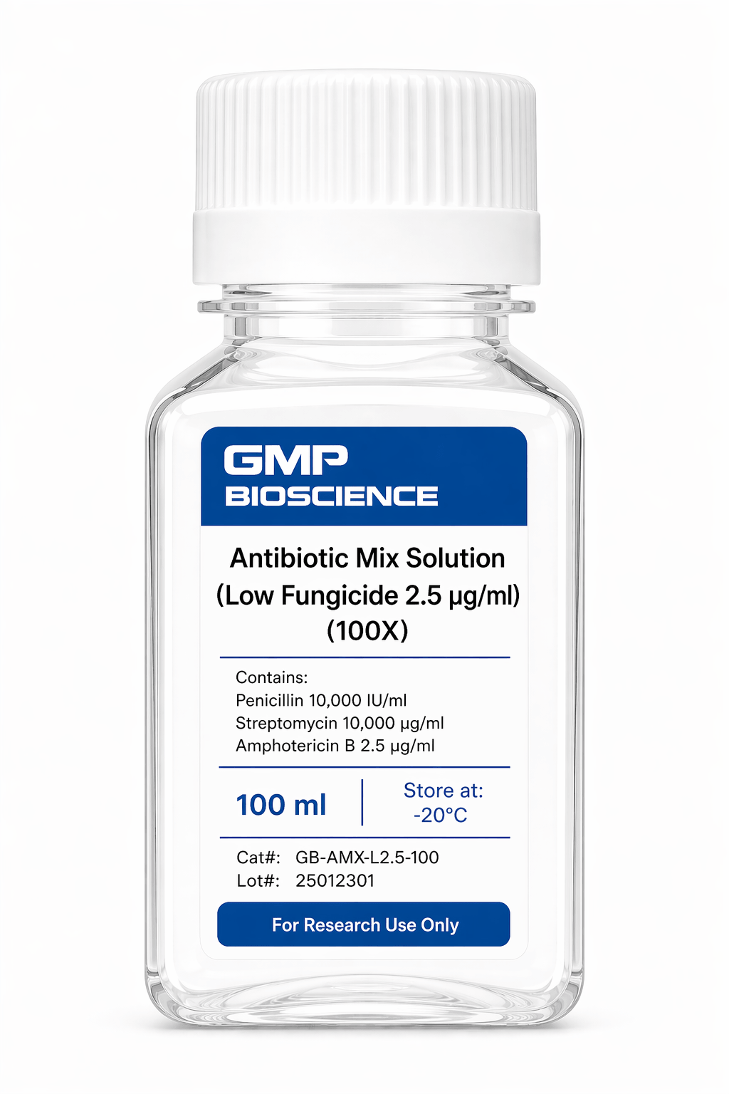 Antibiotic Mix Solution (Low Fungicide 2.5 µg/ml) (100X)